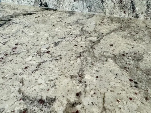 a close up of a wall with a dry yard