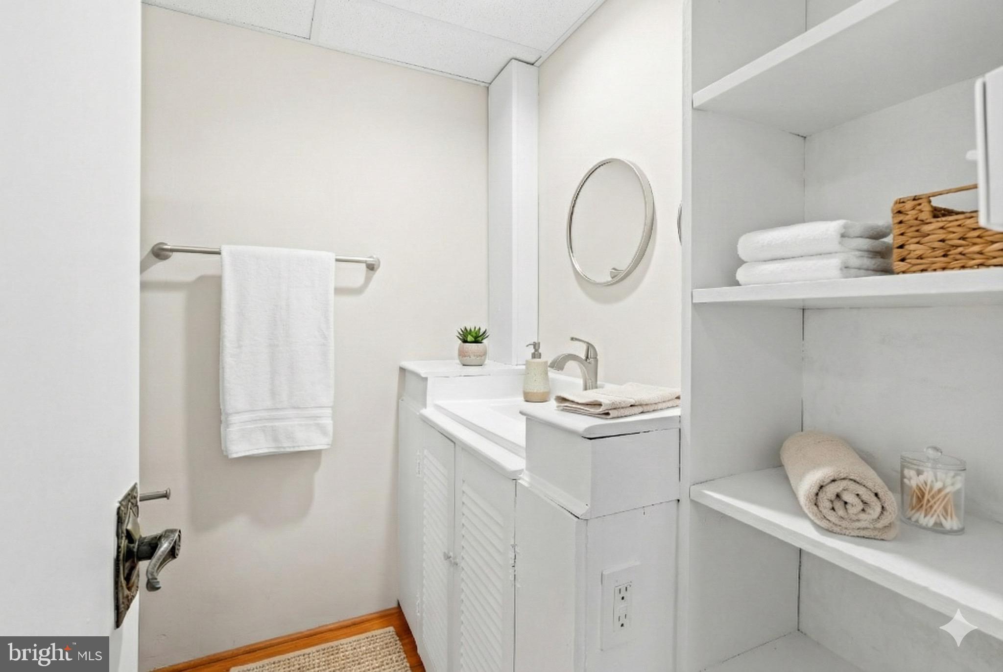 1600 Oaklawn Court Silver Spring, MD 20903 - Photo 44 of 62 a bathroom with a sink and a mirror
