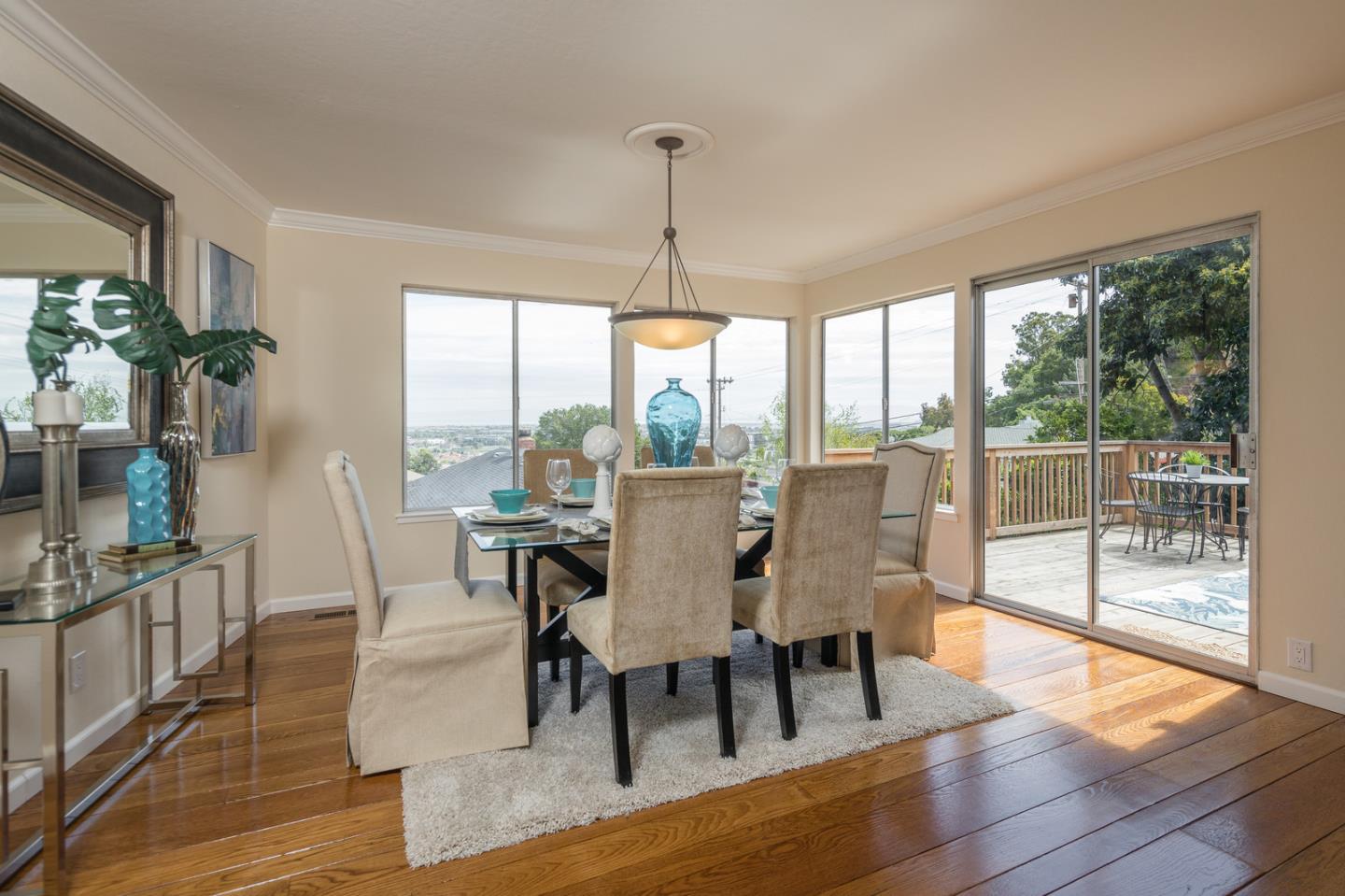 415 Middle Road Belmont, CA 94002 - Photo 6 of 32 a dining room with furniture window wooden floor