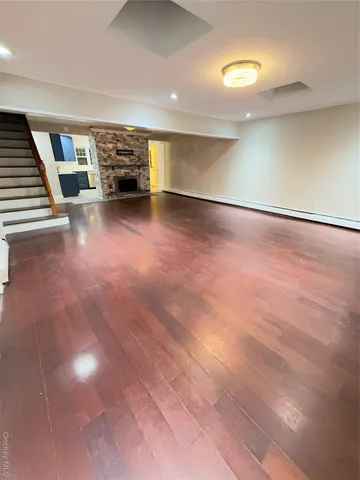 a view of kitchen and living room