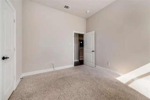 an empty room with an entryway