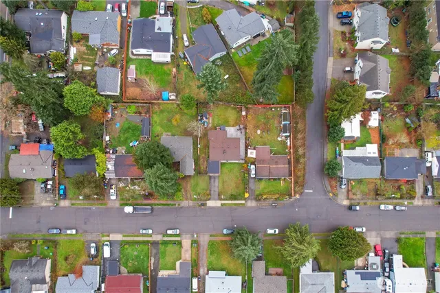 an aerial view of multiple house