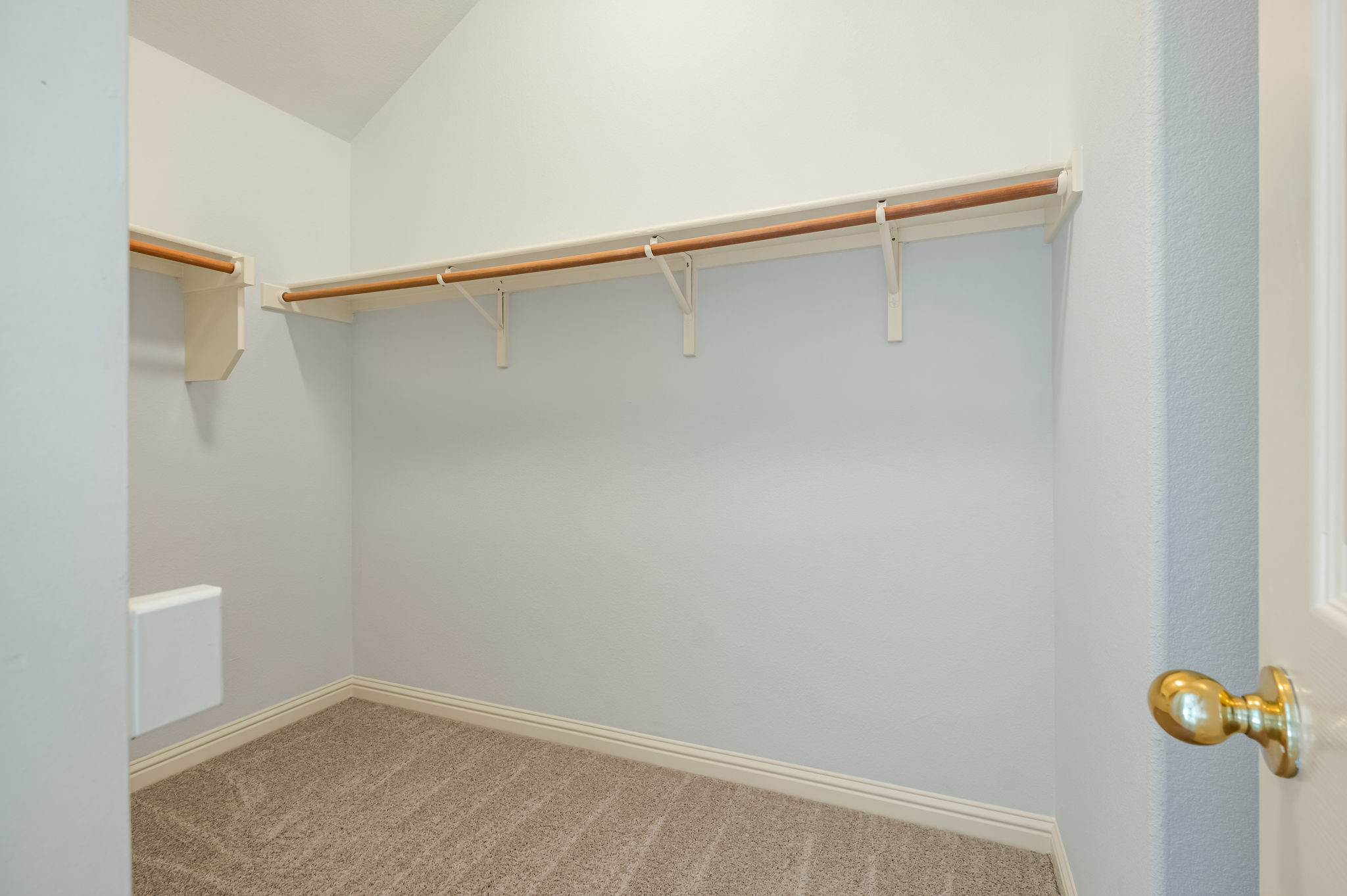 10004 Isle Royale Way Austin, TX 78747 - Photo 25 of 31 Walk-in closet with ample hanging space and neutral carpeting.