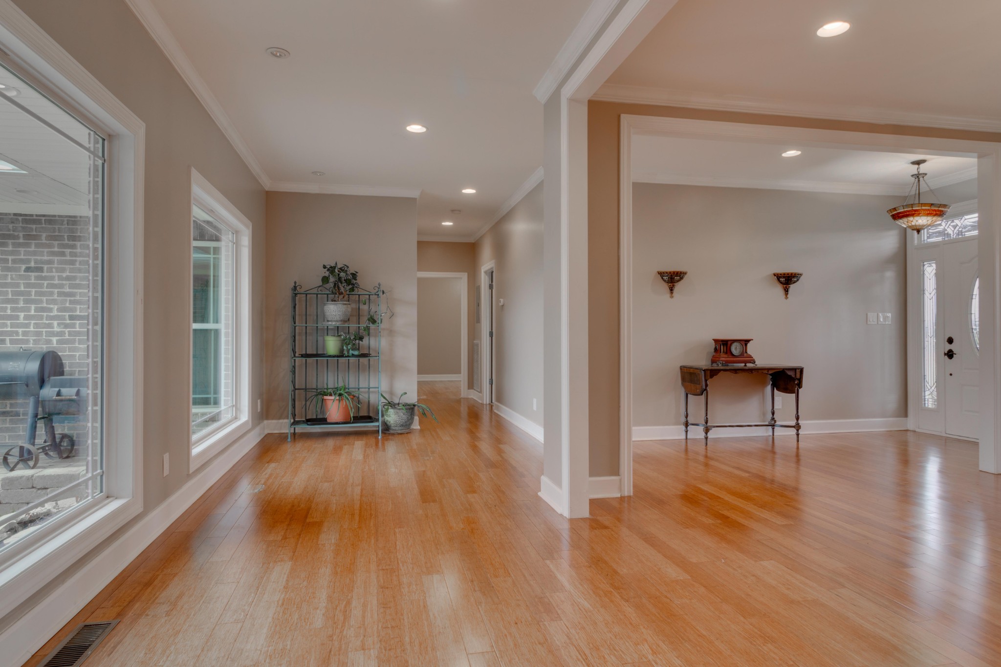 3595 Clark Road Lewisburg, TN 37091 - Photo 6 of 50 a view of a hallway with wooden floor and a living room
