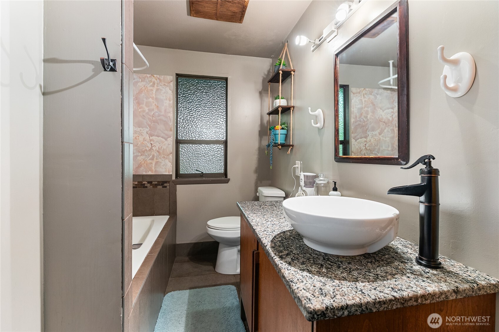 4777 Guide Meridian Bellingham, WA 98226 - Photo 20 of 34 a bathroom with a granite countertop sink and a mirror