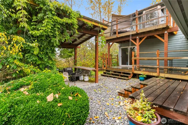 a view of a chairs setting on the deck
