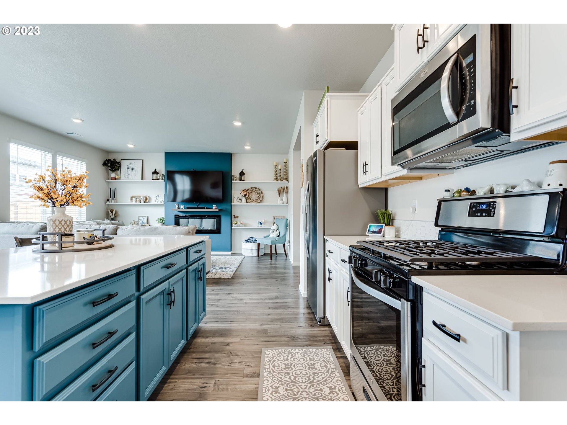 2951 Fenya Street Springfield, OR 97477 - Photo 8 of 32 a kitchen with stainless steel appliances granite countertop a stove a sink dishwasher and a refrigerator