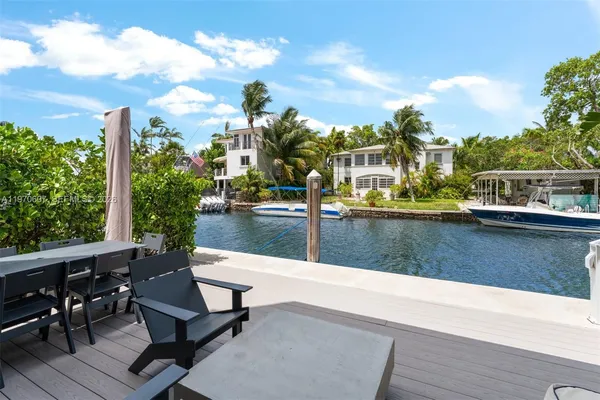 a view of swimming pool with outdoor seating