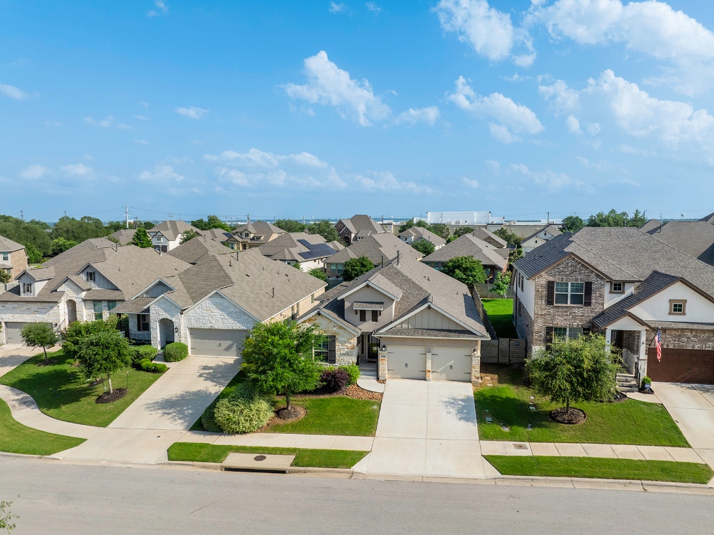 4229 Mercer Road Georgetown, TX 78628 - Photo 3 of 38 Aerial view featuring a residential view