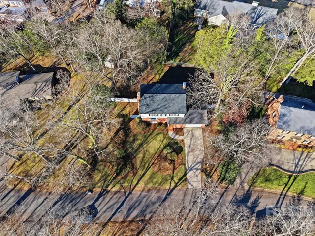 an aerial view of multiple house