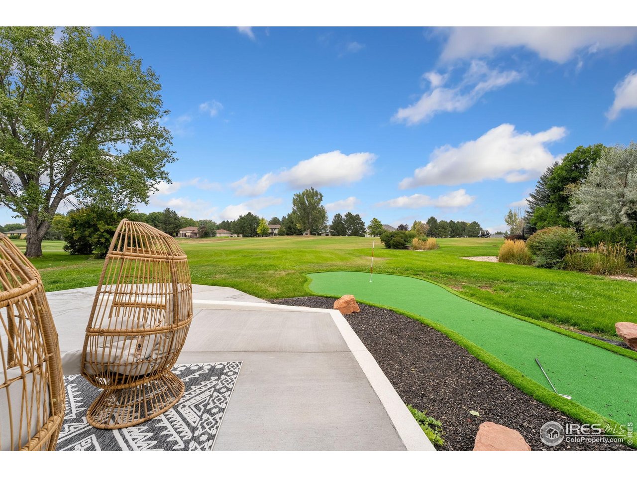 5304 Vardon Way Fort Collins, CO 80528 - Photo 43 of 47 a view of a wooden floor with a big yard and potted plants