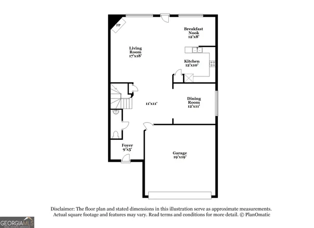 a picture of a room with a white wall and a refrigerator