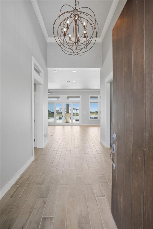 8658 KIng Ranch Drive Corpus Christi, TX 78414 - Photo 5 of 40 a view of a hallway to a livingroom with wooden floor