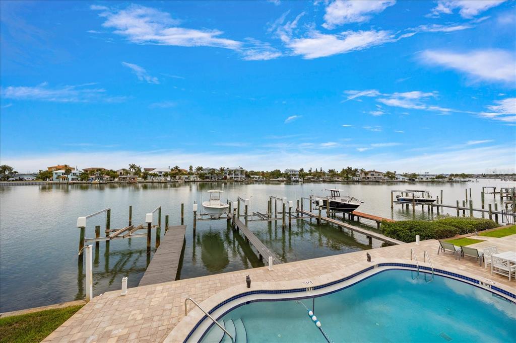 2515 Bay Boulevard, Unit B Indian Rocks Beach, FL 33785 - Photo 20 of 66 a view of a lake from a balcony
