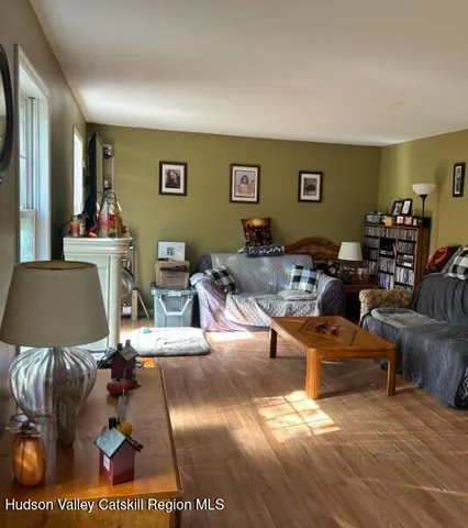 a bedroom with a bed and walk in closet