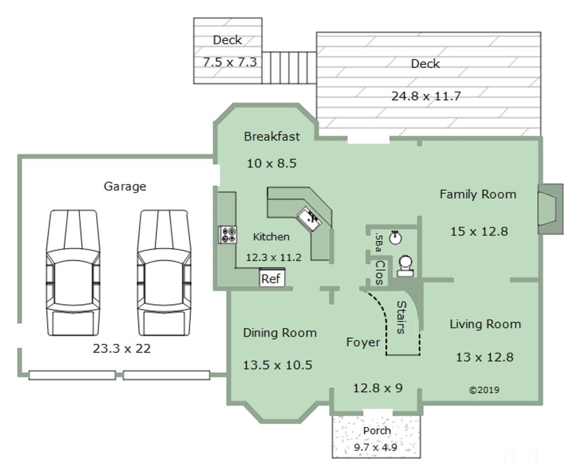 7812 Mayapple Place Raleigh, NC 27613 - Photo 27 of 30 Great flow to this home. Garage has some extra nice metal shelving that can stay with the house.