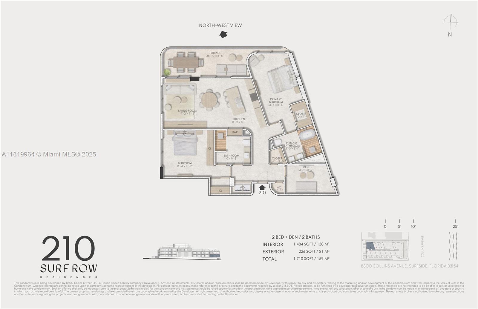 8800 Collins Avenue, Unit 210 Surfside, FL 33154 - Photo 13 of 13 a view of a living room with a window