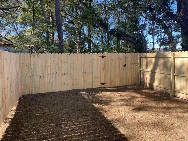 a backyard of a house