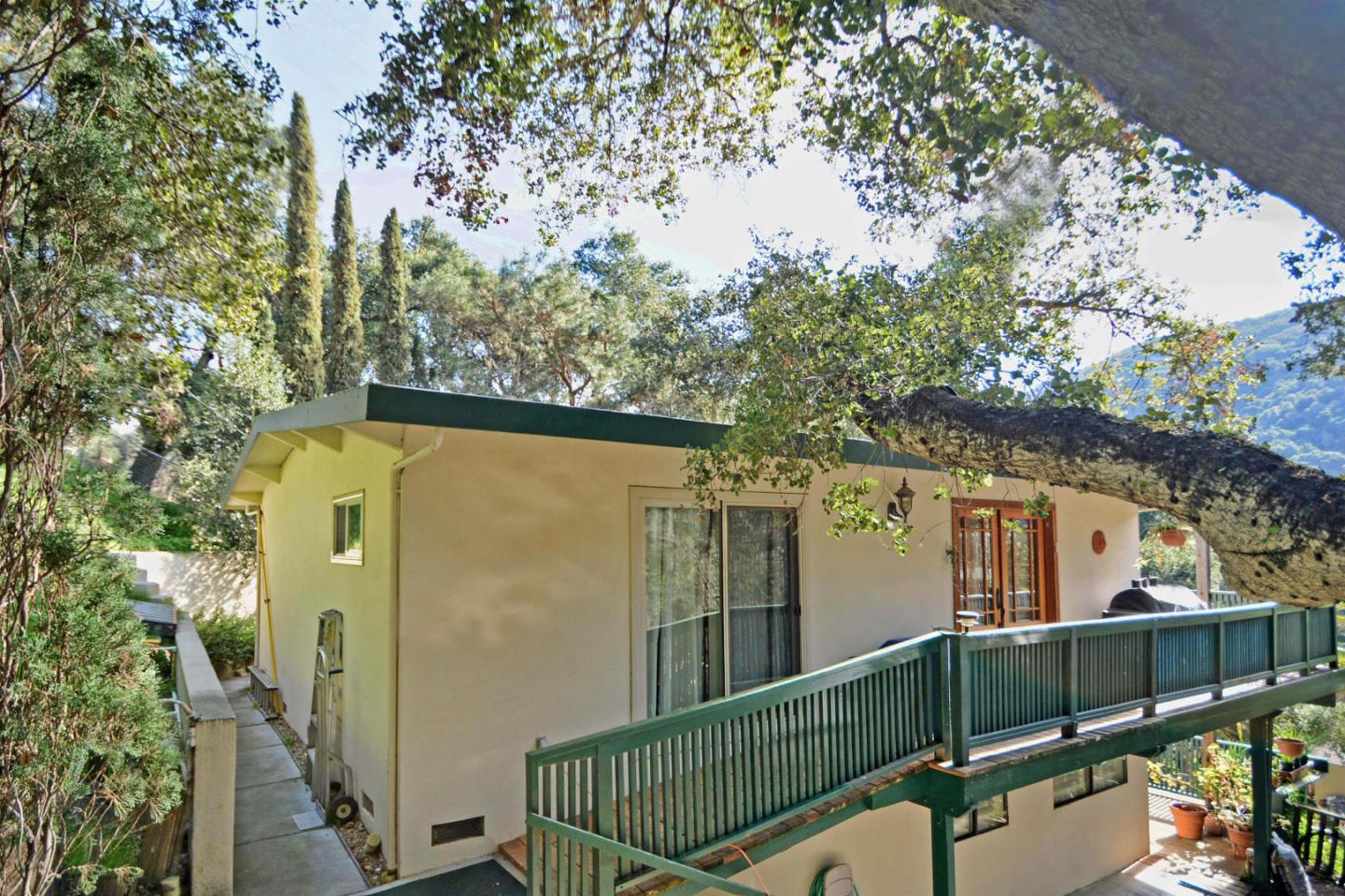 55 Paso Cresta Carmel Valley, CA 93924 - Photo 9 of 26 a view of a balcony with wooden fence and floor