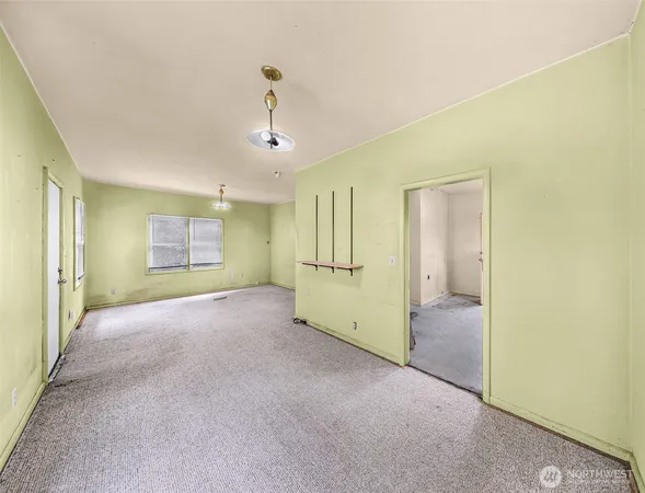 a view of a room with an empty room