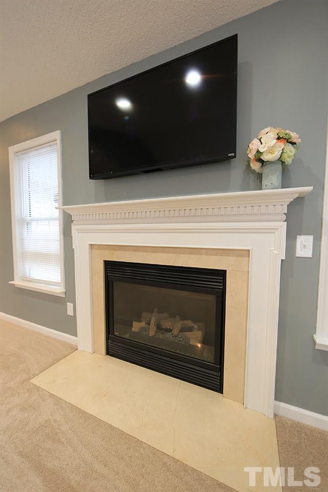 657 Thunder Road Rougemont, NC 27572 - Photo 16 of 29 a living room with a fireplace and a flat screen tv