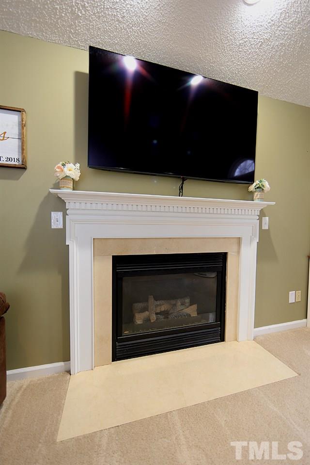 657 Thunder Road Rougemont, NC 27572 - Photo 4 of 29 a fireplace with a stove and a flat screen tv