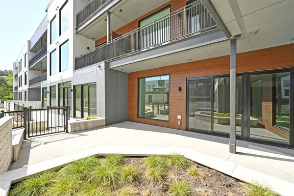 a view of a building with a outdoor space