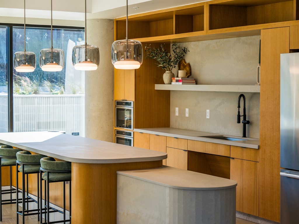 2209 South 1st Street, Unit 118 Austin, TX 78704 - Photo 32 of 36 a kitchen with a sink a stove and wooden floor