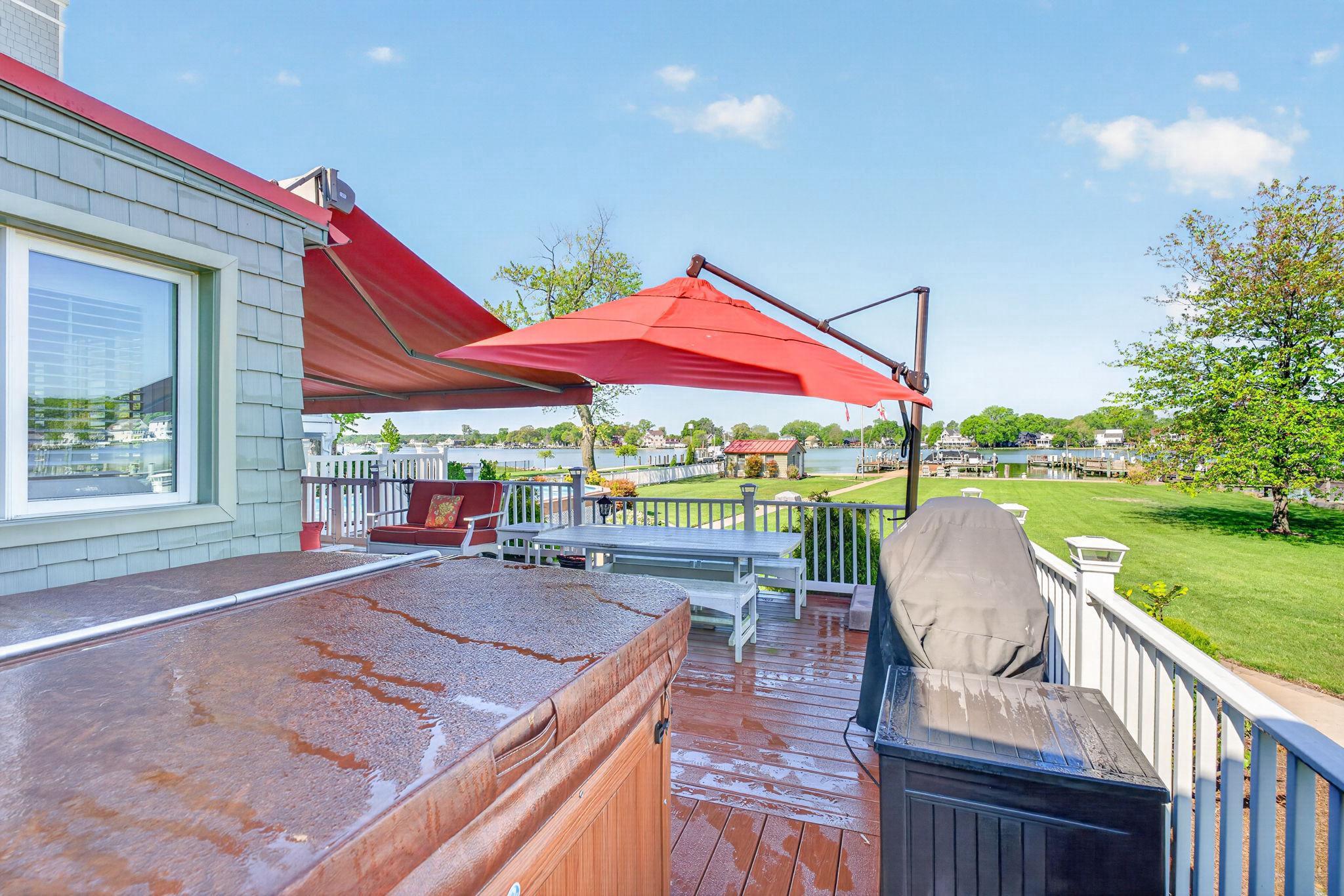3500 Galloway Road Baltimore, MD 21220 - Photo 15 of 92 Scenic deck with serene water views and hot tub.