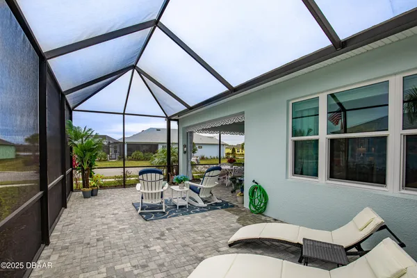 a house view with a seating space