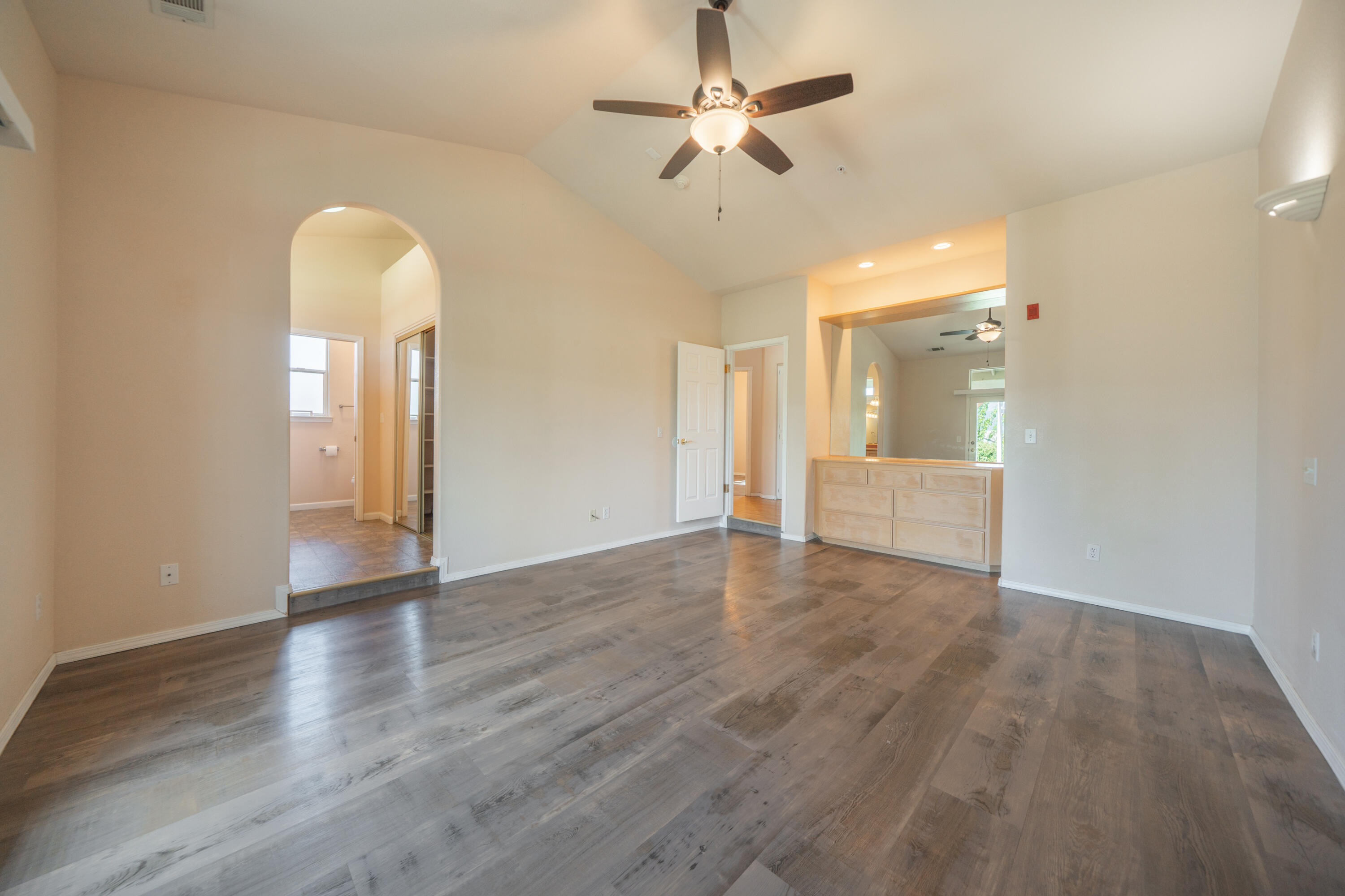 3438 Showboat Court Redding, CA 96003 - Photo 32 of 63 a view of a ceiling fan and wooden floor