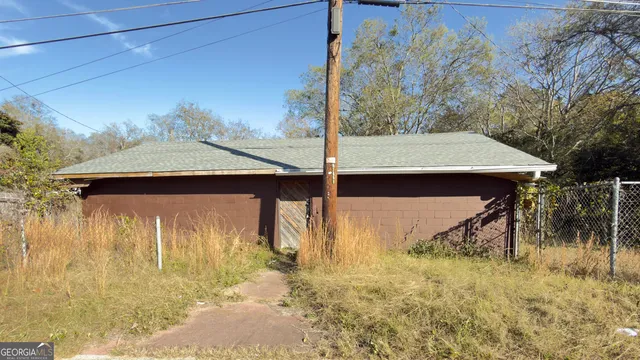 a small pool with an outdoor space