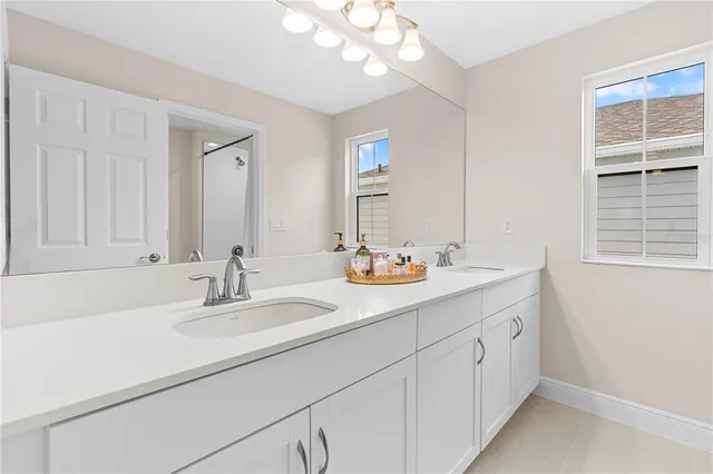 a view of a swimming pool with a lake view