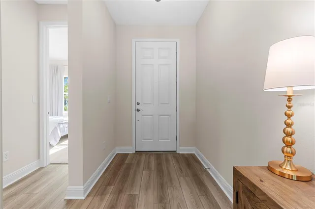 a bedroom with a bed and a closet