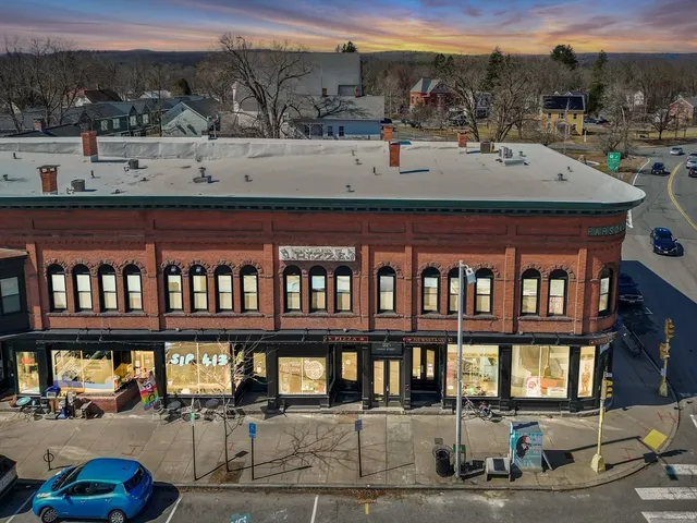 a view of building with street