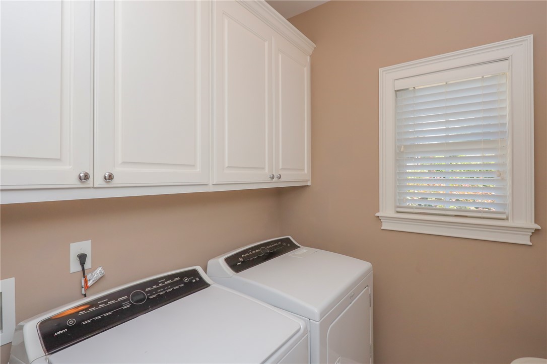 103 C-10-147D Anderson, SC 29621 - Photo 22 of 49 Functional laundry space featuring crisp white cabinetry and a window for natural illumination.