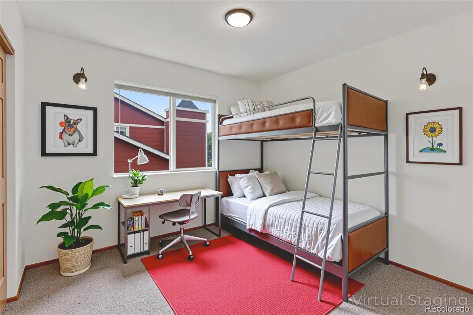 8441 Timberwood Street Highlands Ranch, CO 80126 - Photo 23 of 32 a bedroom with a bed and a potted plant