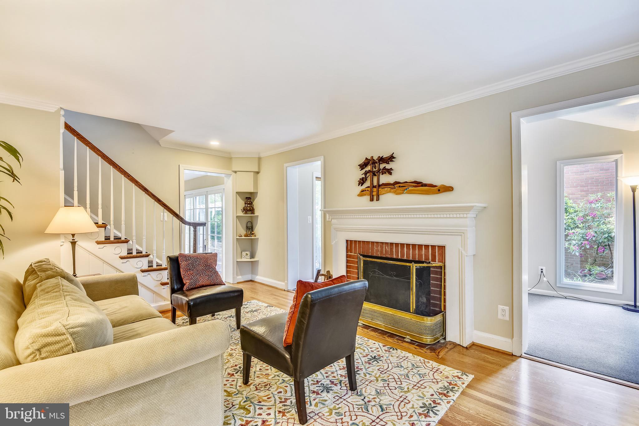 5609 Harwick Road Bethesda, MD 20816 - Photo 18 of 48 Living room with wood-burning fireplace
