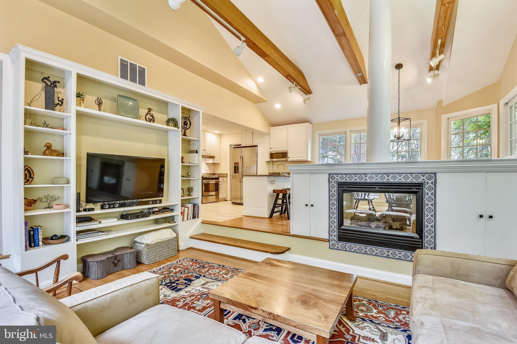 5609 Harwick Road Bethesda, MD 20816 - Photo 5 of 48 Family room with built-in shelves