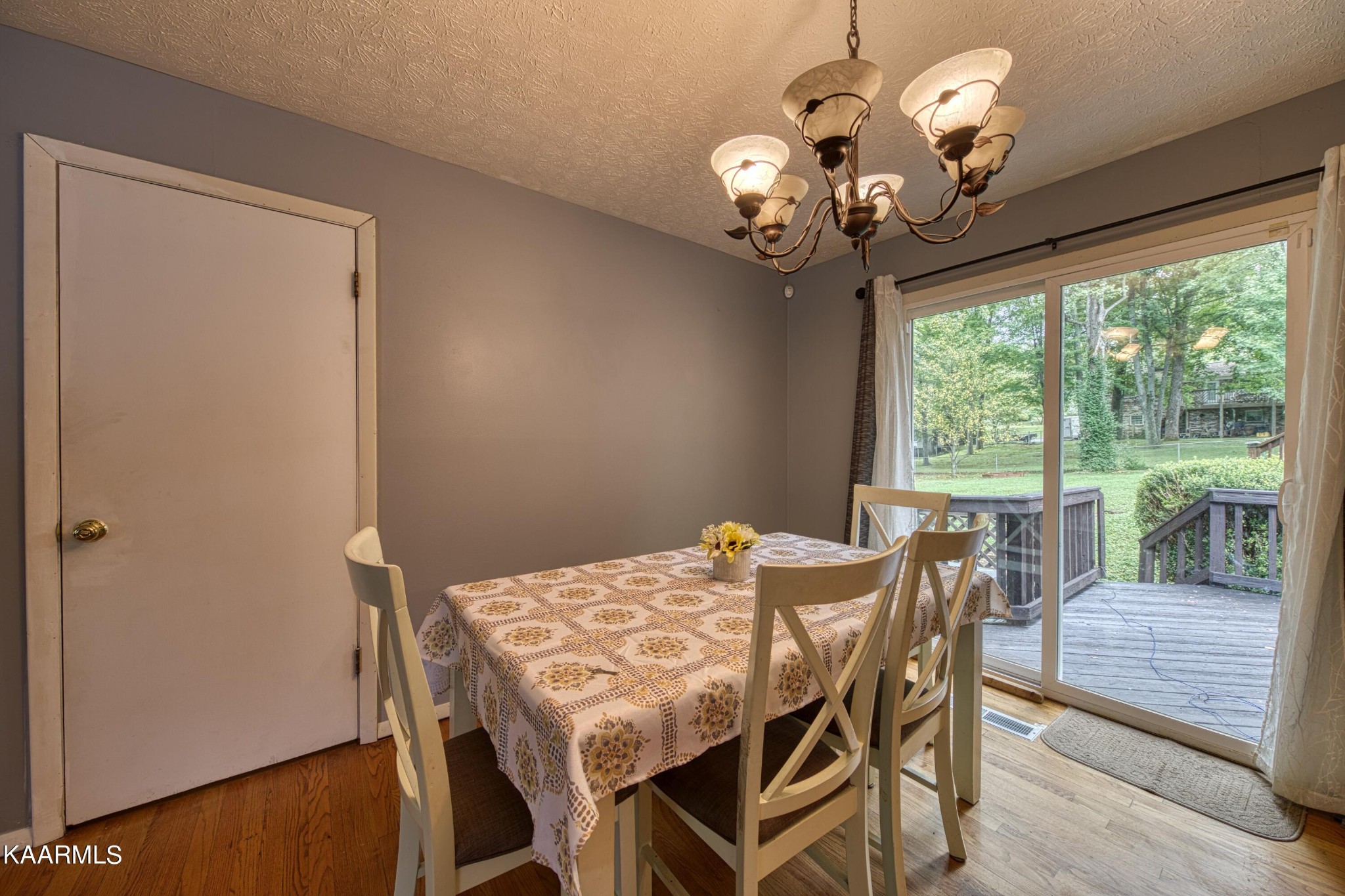 4513 Crestfield Road Knoxville, TN 37921 - Photo 12 of 33 a view of a dining room with furniture wooden floor and chandelier