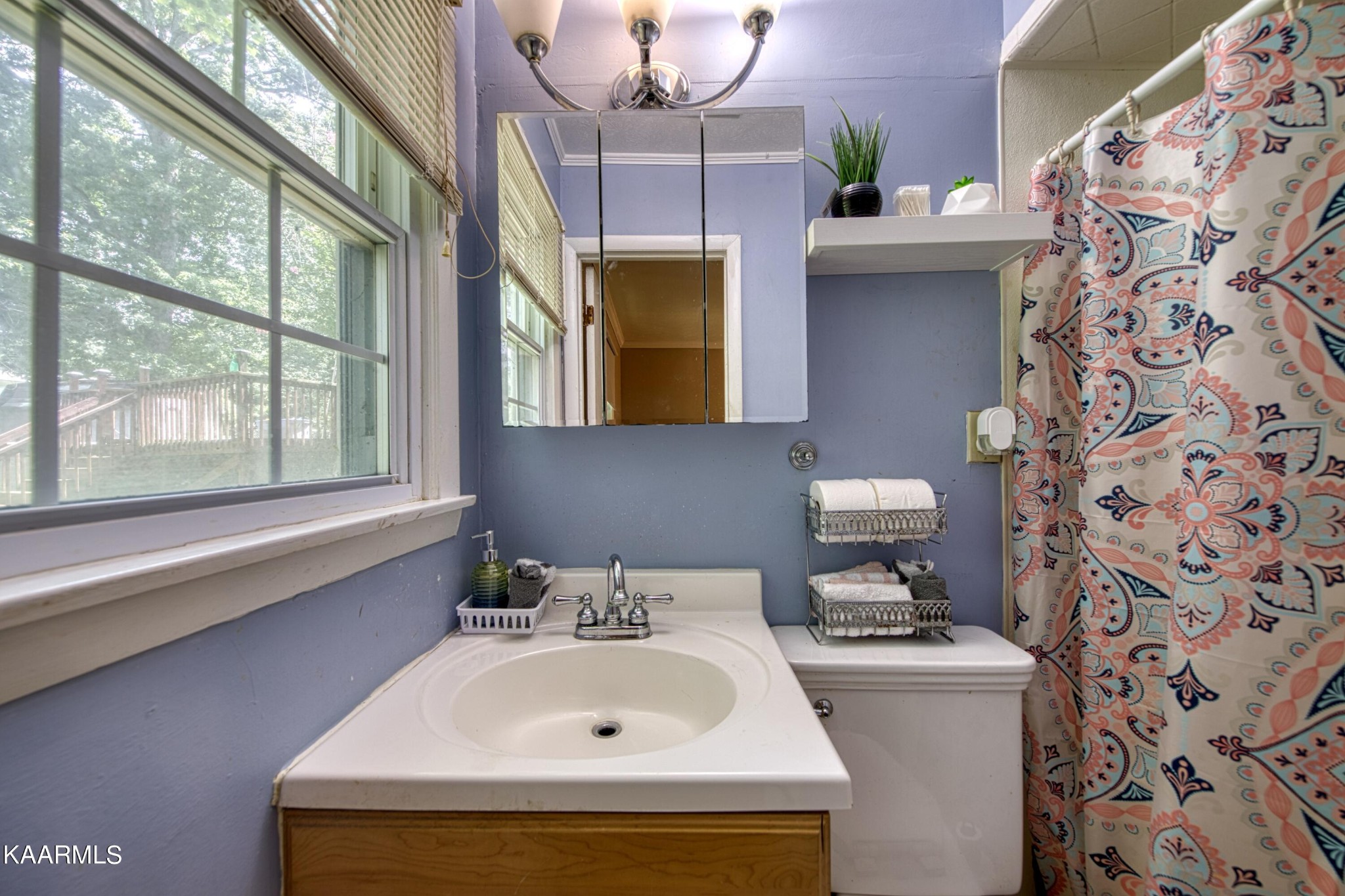 4513 Crestfield Road Knoxville, TN 37921 - Photo 15 of 33 a bathroom with a sink and a mirror