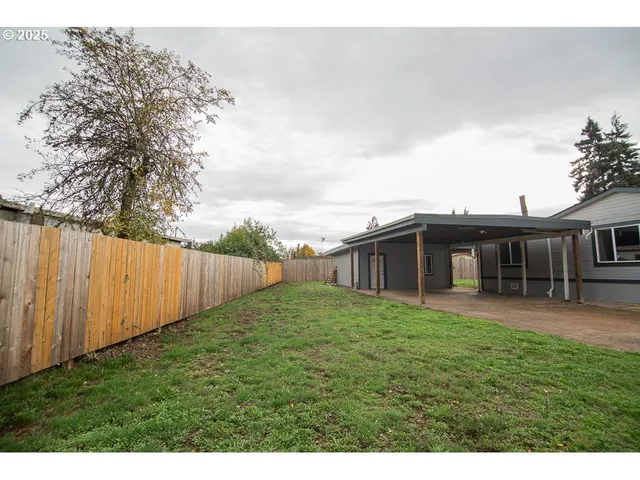 a house view with a garden space