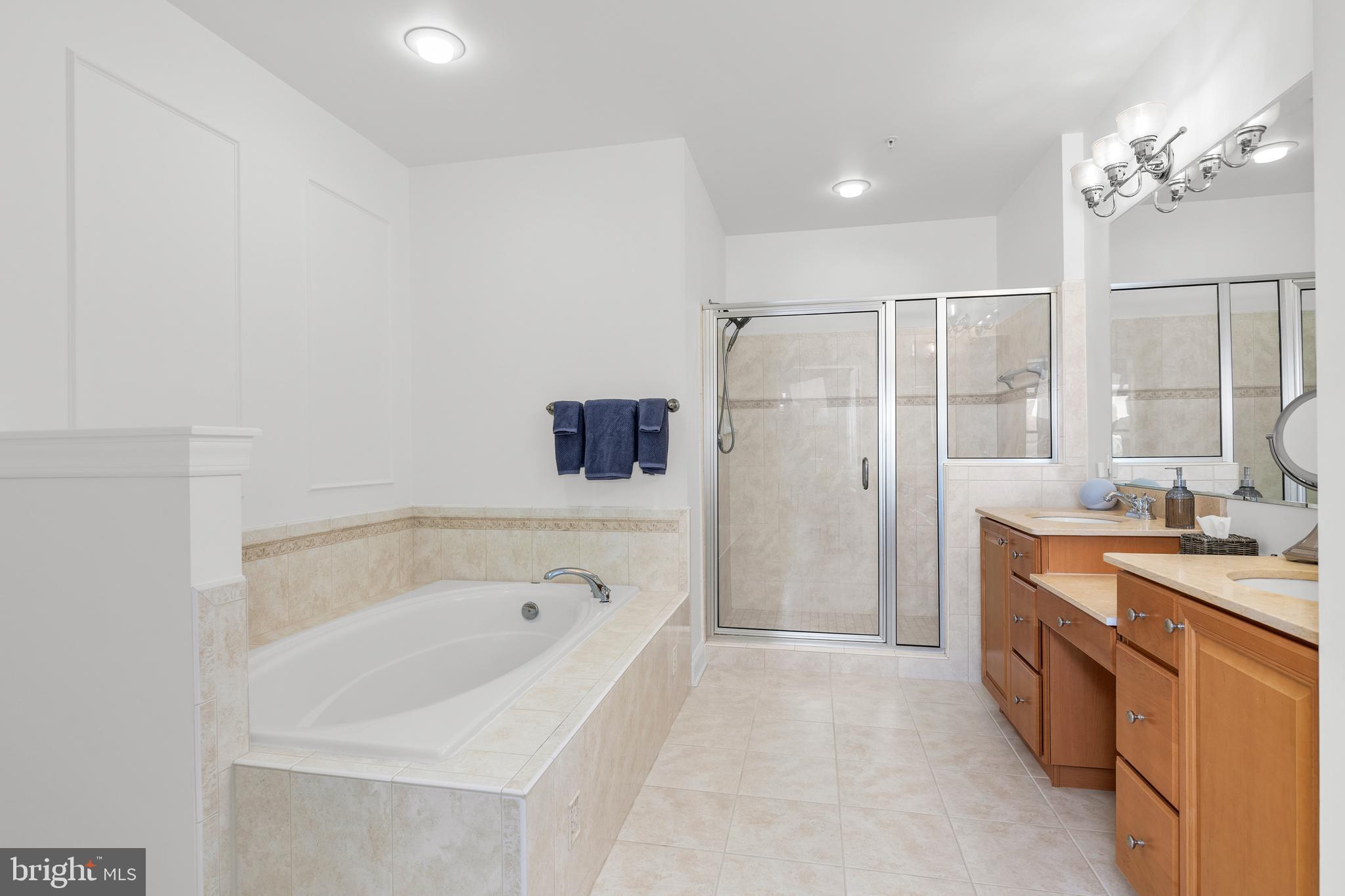 301 Muir Street, Unit 303 Cambridge, MD 21613 - Photo 24 of 36 a spacious bathroom with a bathtub sink and mirror
