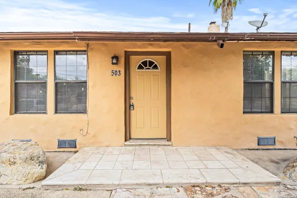 a view of front door