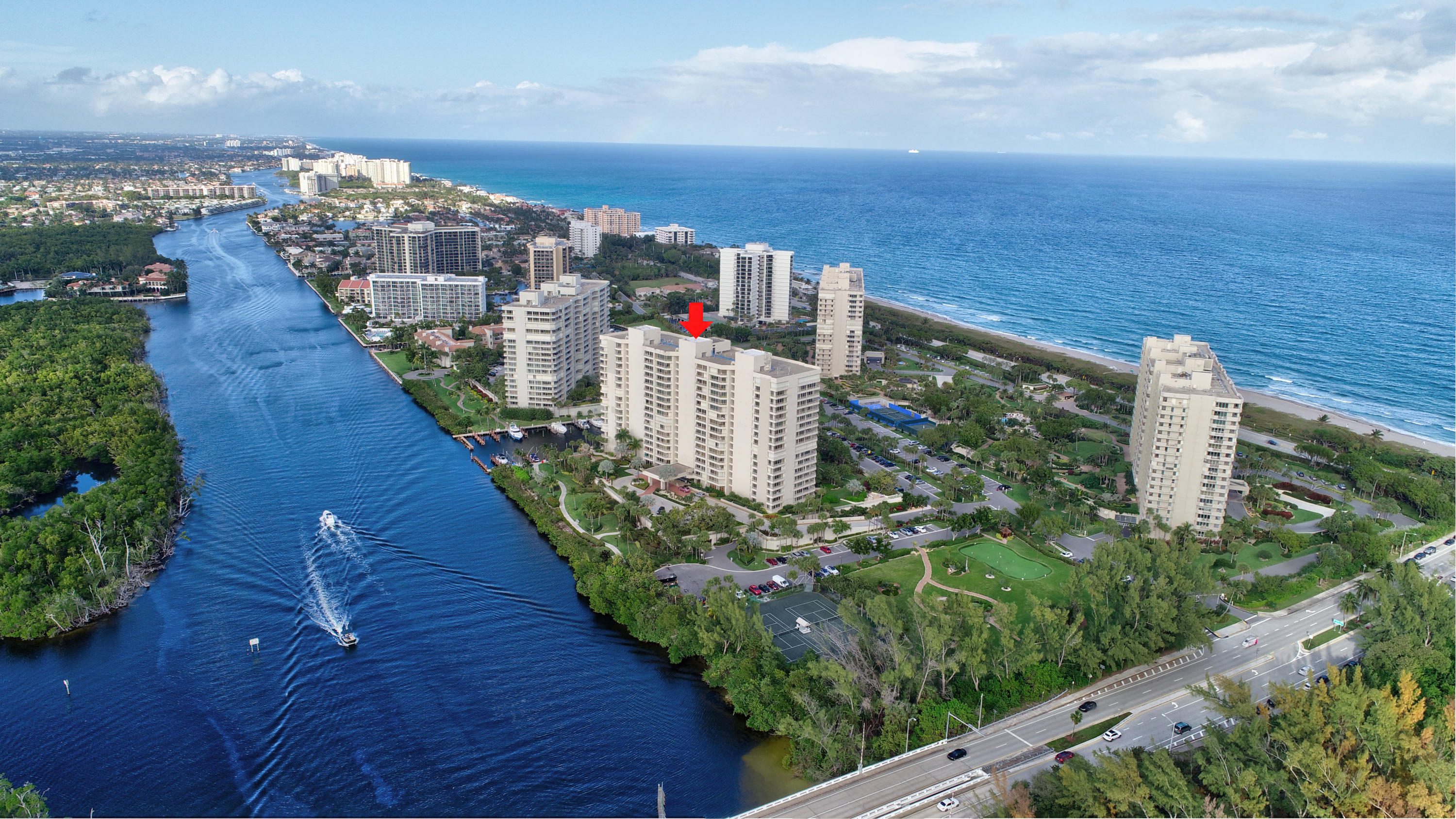 4101 North Ocean Boulevard, Unit 1509 Boca Raton, FL 33431 - Photo 50 of 55 ARIEL VIEW