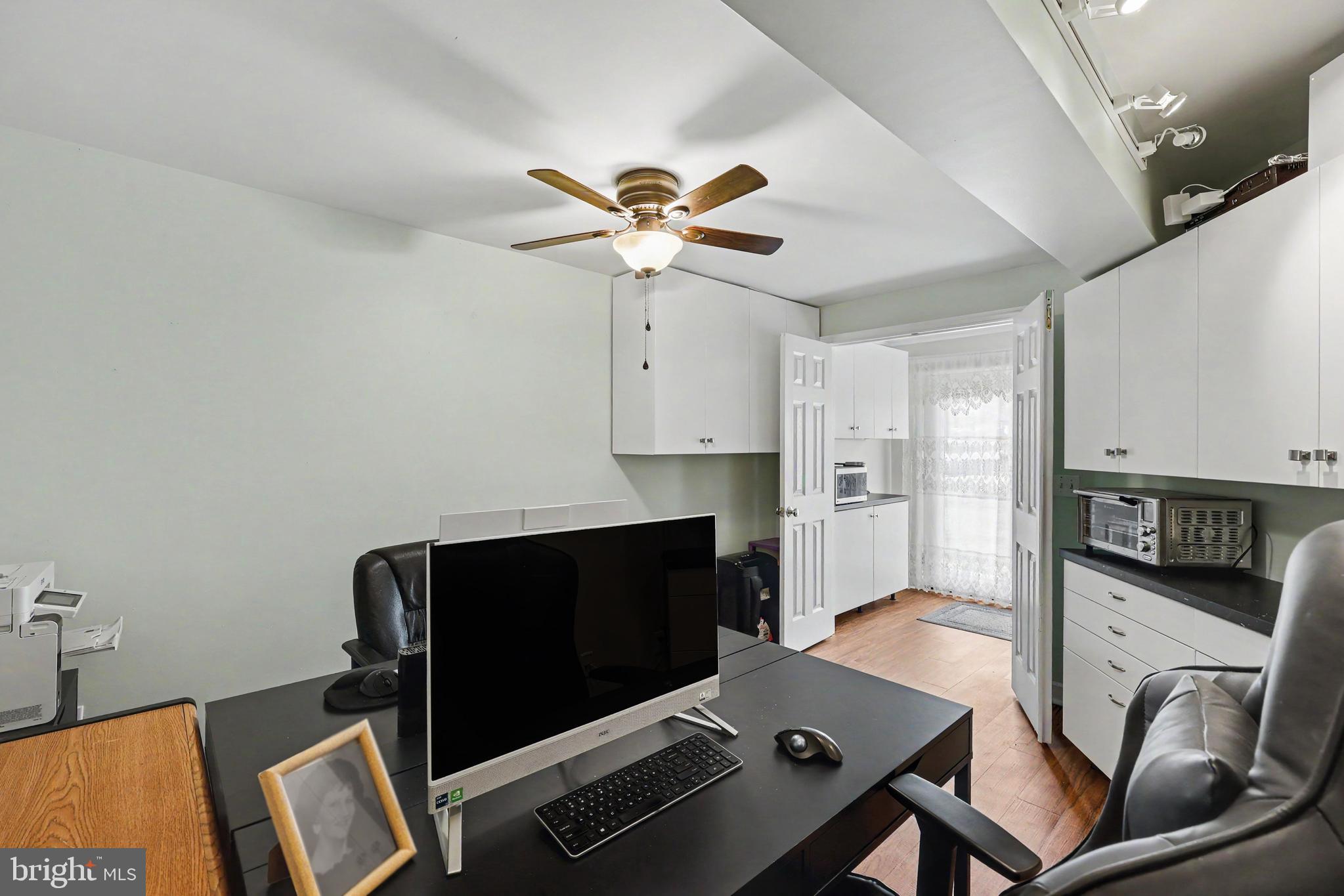 183 Choptank Road Stafford, VA 22556 - Photo 22 of 38 Office w/Built in Cabinets & Ceiling Fan w/Light