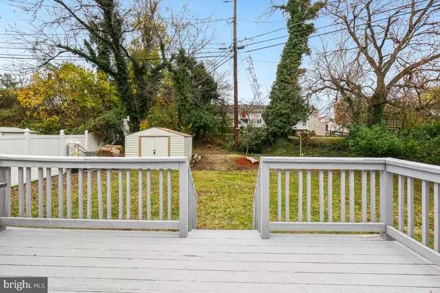 a view of a wooden deck