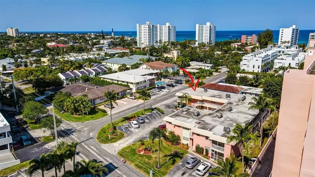 a view of a city with tall buildings