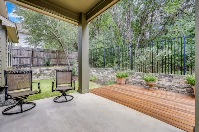 a view of a lounge chair in the patio
