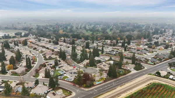 an aerial view of a city
